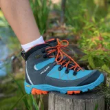 Juniorská vysoká turistická obuv TREZETA Cyclone Wp Jr, Teal Orange · záber 3