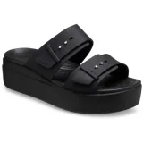 Dámske sandále na platforme (módna obuv) CROCS Brooklyn Buckle Low Wedge W black · záber 1