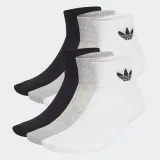Ponožky ADIDAS ORIGINALS 6 PACK-MID ANKLE SCK-BLACK WHITE GREY · záber 2