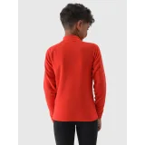 Chlapčenská lyžiarska flisová mikina 4F JUNIOR FLEECE UNDERWEAR-JWAW24UFLEM050-62S-RED · záber 3