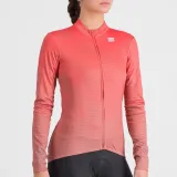 Dámsky cyklistický dres s dlhým rukávom SPORTFUL Rocket w thermal jersey, pompelmo pink · záber 4