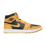 Pánska vychádzková obuv NIKE Air Jordan 1 High Golf pollen black white · záber 1