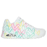 Dámska rekreačná obuv SKECHERS Uno Changed Love W white multi color · záber 2