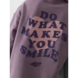 Dievčenská mikina s kapucňou 4F JUNIOR SWEATSHIRT-JWAW24TSWSF1218-51S-VIOLET · záber 5