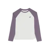 Dievčenské tričko s dlhým rukávom 4F JUNIOR LONGSLEEVE-JWAW24TLONF291-51S-VIOLET · záber 5