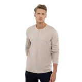 Pánske tričko s dlhým rukávom VOLCANO L-KROTI-101-CREAM · záber 1