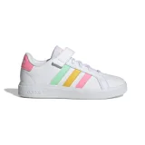 Dievčenská rekreačná obuv ADIDAS Grand Court cloud white pulse mint beam pink · záber 1