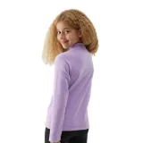 Dievčenská lyžiarska flisová mikina 4F JUNIOR FLEECE UNDERWEAR-JAW23UFLEF033-52S-LIGHT VIOLET · záber 3