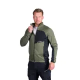 Pánska turistická mikina so zipsom NORTHFINDER PRIMO-409greenblack · záber 1