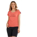 Dámske turistické tričko s krátkym rukávom FUNDANGO Atmos T-shirt-352-coral · záber 2
