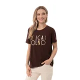 Dámske tričko s krátkym rukávom VOLCANO MADAME-500-BROWN · záber 1