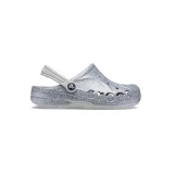 Dievčenské kroksy (rekreačná obuv) CROCS Baya Glitter Clog T silver · záber 2