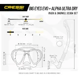 Potápačský šnorchlovací set CRESSI BIG EYES EVOLUTION+ALPHA UD COMBO BLACK BLUE · záber 4