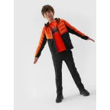 Chlapčenská turistická softshellová bunda 4F JUNIOR TECHNICAL JACKET-JAW23TTJAM282-70S-ORANGE · záber 4