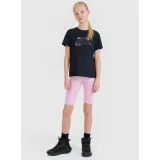 Dievčenské tréningové kraťasy 4F JUNIOR SHORTS FNK F0857-56S-LIGHT PINK · záber 2