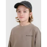 Chlapčenská mikina 4F JUNIOR SWEATSHIRT-JWSS25TSWSM1713-83S-BEIGE · záber 2