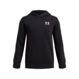 Chlapčenská zateplená mikina s kapucňou UNDER ARMOUR B Icon Flc HD Taping-BLK · záber 1