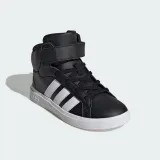 Juniorská rekreačná obuv ADIDAS Grand Court Mid Jr core black cloud white core black · záber 4