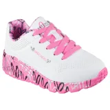 Dievčenská rekreačná obuv SKECHERS Uno Lite Lovely Luv white hot pink · záber 1