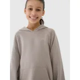 Dievčenská mikina s kapucňou 4F JUNIOR SWEATSHIRT-JWSS25TSWSF1478-83S-BEIGE · záber 2