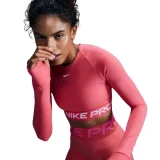 Dámske tréningové tričko s dlhým rukávom NIKE PRO DF 365 CROP LS-629 ASTER PINK WHITE · záber 3