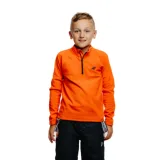 Chlapčenská lyžiarska flisová mikina 4F JUNIOR FLEECE UNDERWEAR-JAW23UFLEM019-70S-ORANGE · záber 1