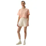 Dámske teplákové kraťasy 4F SHORTS CAS-4FWSS24TSHOF350-12S-CREME · záber 4