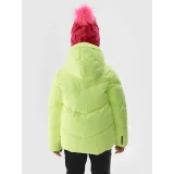 Dievčenská lyžiarska bunda 4F JUNIOR TECHNICAL JACKET-JAW23TTJAF293-72N-LEMON NEON · záber 3