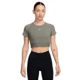 Dámske tréningové tričko s krátkym rukávom NIKE PRO W NP DF SS CROP TOP TT GX-320-Khaki · záber 1