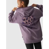 Dievčenská mikina s kapucňou 4F JUNIOR SWEATSHIRT-JWAW24TSWSF1218-51S-VIOLET · záber 4