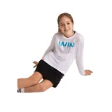 Dievčenské tričko s dlhým rukávom VOLCANO LONG L-WIN JUNIOR 100 WHITE · záber 2