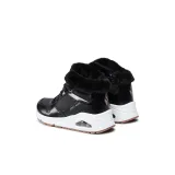 Dievčenské členkové zimné topánky SKECHERS Uno Cozy On Air black gold · záber 4