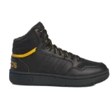 Chlapčenské členkové zimné topánky ADIDAS Hoops 3.0 Mid K core black core black preloved yellow · záber 1