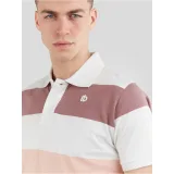 Pánske polo tričko s krátkym rukávom FUNDANGO Incognito Stripe Poloshirt-311-powder stripe · záber 4
