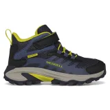 Chlapčenská členková turistická obuv MERRELL Moab Speed 2 Mid A C WTRPF K navy hiviz · záber 2