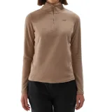 Dámska lyžiarska flisová mikina 4F FLEECE UNDERWEAR-WAW24UFLEF048-82S-LIGHT BROWN · záber 1