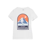 Chlapčenské turistické tričko s krátkym rukávom 4F JUNIOR TSHIRT-4FJWSS24TTSHM1132-10S-WHITE · záber 3