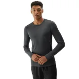 Pánske tréningové tričko s dlhým rukávom 4F LONGSLEEVE FNK-WAW24TFLOM273-22M-ANTHRACITE MELANGE · záber 1