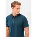Pánske polo tričko s krátkym rukávom VOLCANO NIKOS-603-TURQUOISE · záber 2