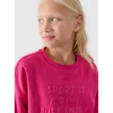 Dievčenská mikina 4F JUNIOR SWEATSHIRT-JWAW24TSWSF1214-55S-HOT PINK · záber 2
