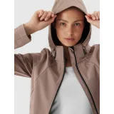 Dámska turistická bunda 4F SOFTSHELL JACKET-AW23TSOFF152-82S-LIGHT BROWN · záber 4
