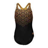 Dievčenské plavecké jednodielne plavky ARENA GIRLS KIKKO V SWIMSUIT SWIM PRO BACK · záber 2