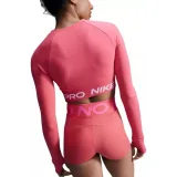 Dámske tréningové tričko s dlhým rukávom NIKE PRO DF 365 CROP LS-629 ASTER PINK WHITE · záber 2