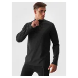 Pánska zateplená lyžiarska mikina s 1 2 zipsom 4F BRUSHED UNDERWEAR-WAW24UBRUM076-20S-DEEP BLACK · záber 3