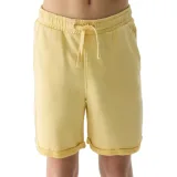 Chlapčenské teplákové kraťasy 4F JUNIOR SHORTS CAS-4FJWSS24TSHOM279-73S-LIGHT LEMON · záber 1