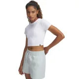 Dámske tričko s krátkym rukávom UNDER ARMOUR UA Rival Rib Baby Tee-WHT · záber 1
