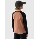 Chlapčenské tričko s dlhým rukávom 4F JUNIOR LONGSLEEVE-JWAW24TLONM293-65S-PALE CORAL · záber 3