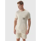 Pánske tričko s krátkym rukávom 4F TSHIRT-4FWSS24TTSHM1284-83S-BEIGE · záber 2