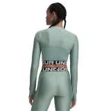 Dámske tréningové tričko s dlhým rukávom UNDER ARMOUR HeatGear Rib 1 4 Zip LS-GRN · záber 2