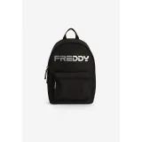 Dámsky batoh FREDDY Backpack with a silver logo and outer pocket-Black · záber 2